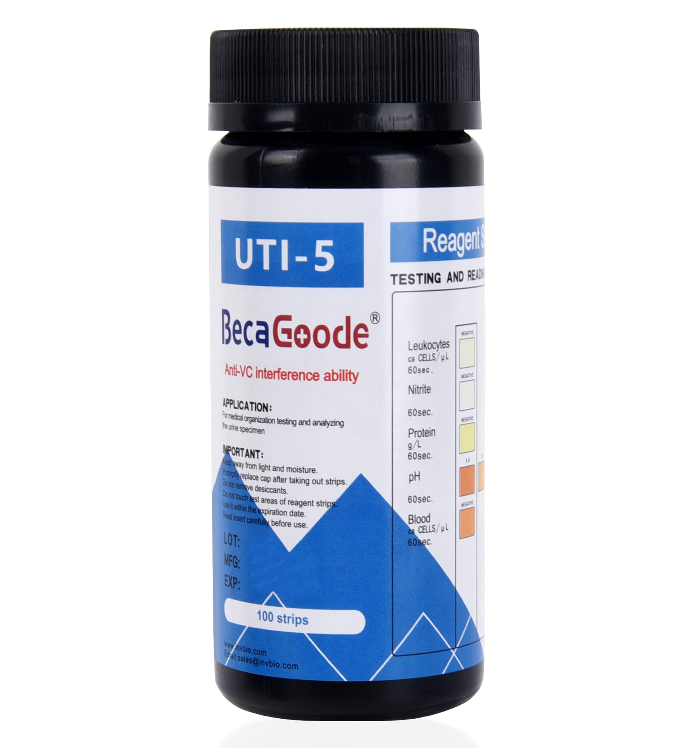 Amazon.co.jp: BecaGoode urs 5-in-1尿検査ストリップ5パラメータuti